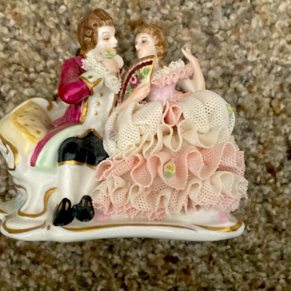 Porcelain/ lace statue